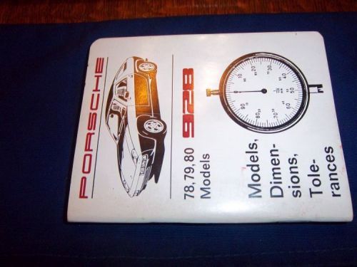 Porsche technical specifications booklet for 1978, 1979, 1980 - 928 1st edition