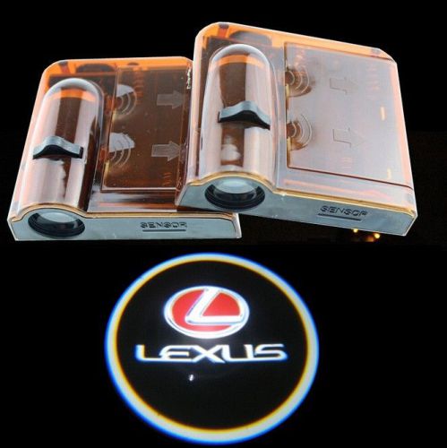 2x wireless led door welcome projector logo ghost shadow light for lexus sticker