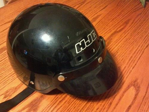 Adults xxl 8 inch cl-2 by hjc dot black motorcycle helmet 