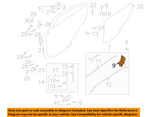 Kia oem 03-05 rio rear door-lock 81425fd000