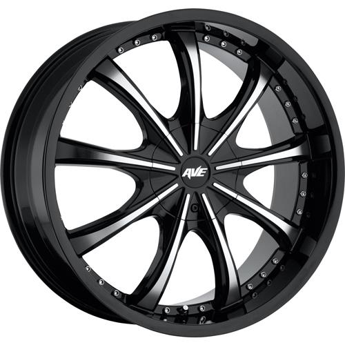 20x8 black avenue a605 wheels 5x110 5x115 +40 suzuki xl-7 luxury -limited