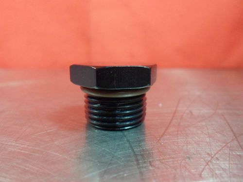 Black aluminum #10 npt orb plug