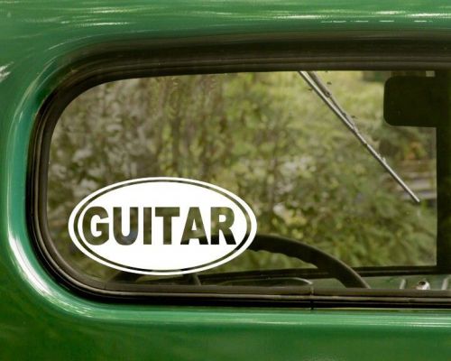 2 oval guitar decals stickers vinyl die cut, bumper, cars, laptop