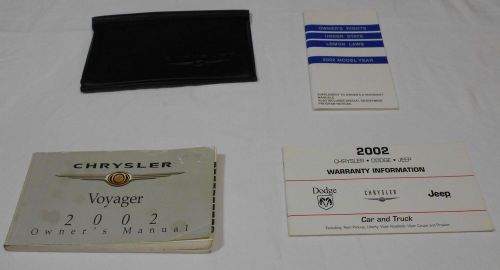2002 chrysler voyager owner manual 4/pc.set&amp; black chrysler tri-fold case.free s