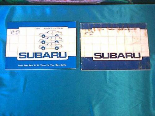 1986 subaru owners manual &amp; warrenty booklet * free shipping