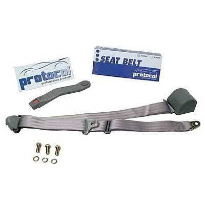 American shifter co sb3prgr seat belt 3-point retractable gray each