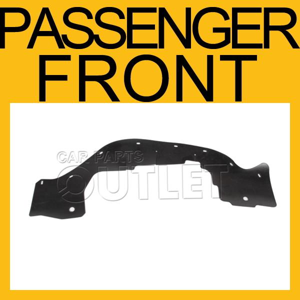 03-12 chevrolet express passenger side front fender liner splash shield van rh