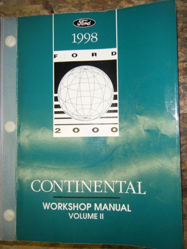 1998 lincoln continental factory electrical service manual volume 2 only shop