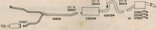 1975 lincoln continental 460 single exhaust, aluminized, models w/one converter