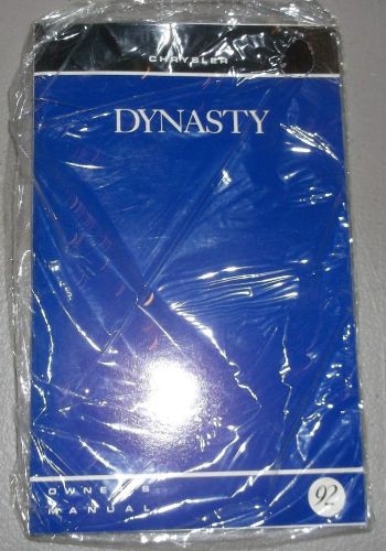 New nos 1992 chrysler dynasty owners manual original