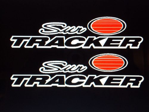 2 - 45 inch sun tracker pontoon marine vinyl suntracker boat decals black -white