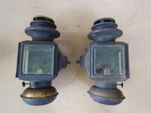 Pair of original 1914 model t ford victor no 2 side lamps