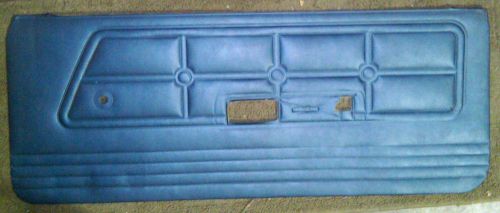 71 72 73 ford mustang standard rh (passenger) door panel (blue) - d1zb6523890aaz