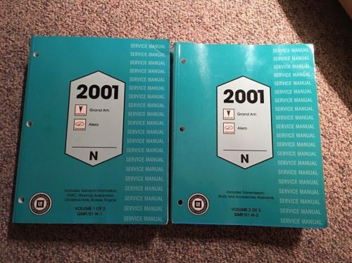 2001 pontiac grand am oldsmobile alero service manuals 1 &amp; 2 (new condition)