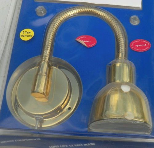 12v flexable brass berth light with on-off toggle switch