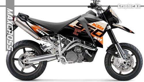 950sm maxcross standard black and orange style full graphic kit