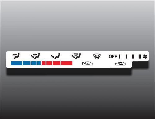 1992-1998 geo tracker white heater control switch overlay hvac