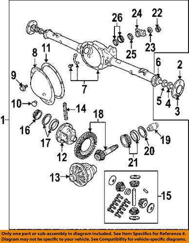 Dodge oem 5017438aa axle housing-pinion assembly bearing