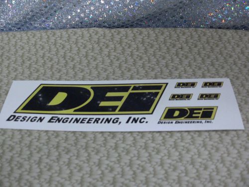 Sticker, racing, race car, dei, design engineering, inc. 6 stickers