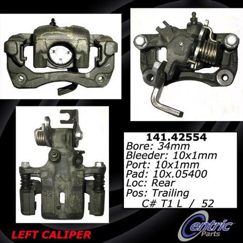 Centric 141.42554 rear brake caliper-premium semi-loaded caliper