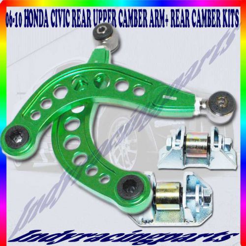 06 07 08 09 10 06-10 honda civic rear upper camber arm+camber kits green