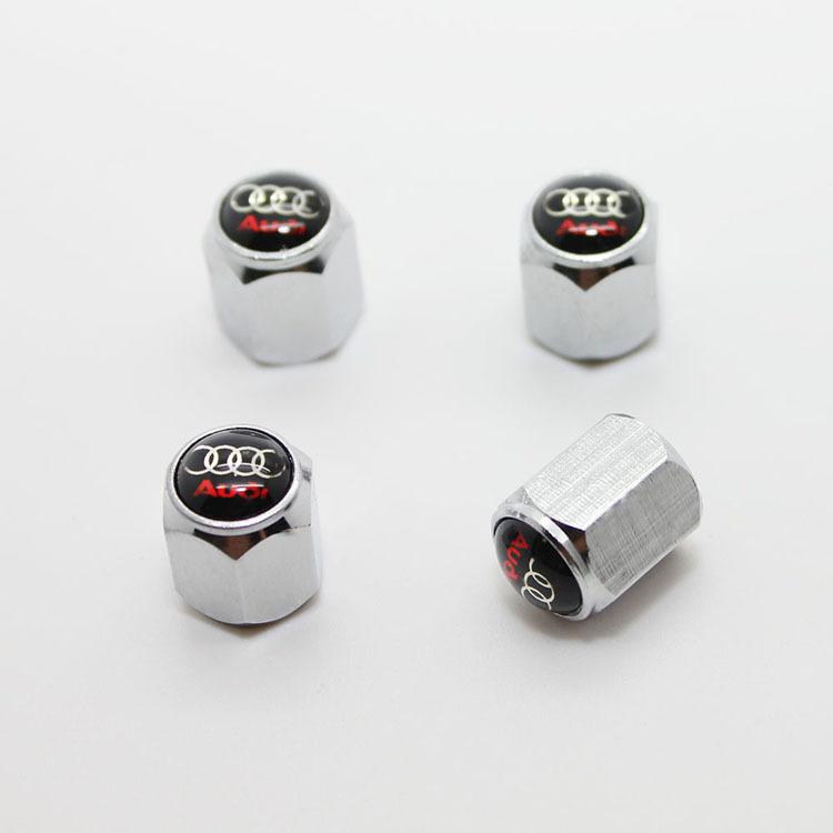 4pcs car tire wheel valves stem caps for audi a3 a4 a6 q3 q5 q7 r8 tt