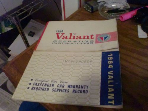 Vintage 1964 valiant operating instructions and warranty service manuals