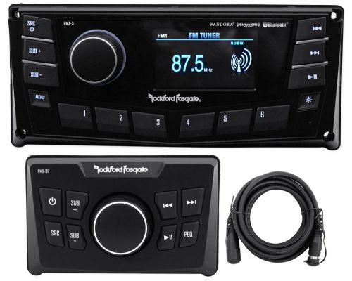 Rockford fosgate pmx-5 2.7&#034; marine digital media bluetooth mp3 receiver w/remote