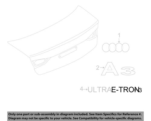 Audi oem 2016 a3 lift gate-emblem badge nameplate 8v48537372zz