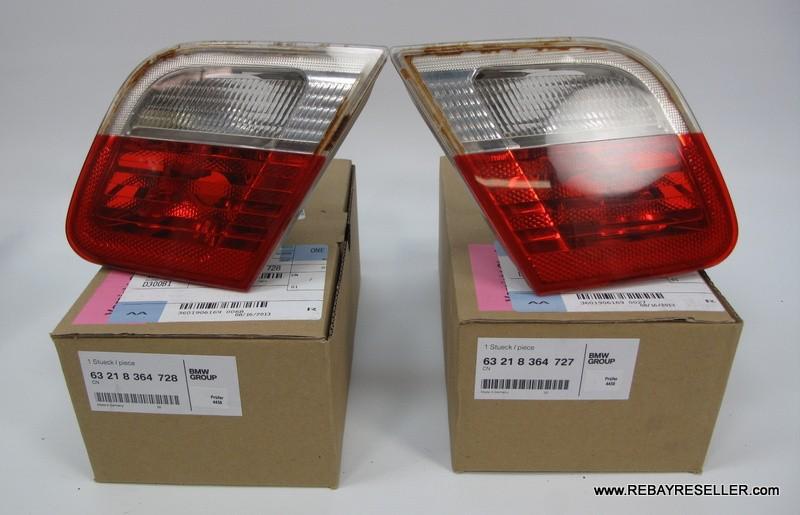 Genuine bmw lighting rear light in trunk lid pair set left right e46 3-series