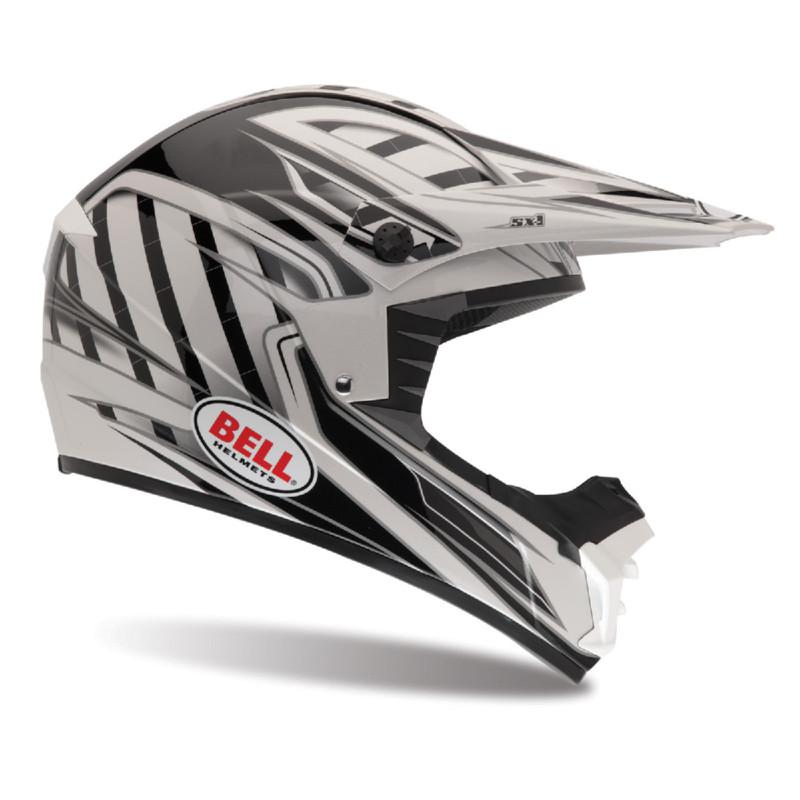 Bell sx-1 switch black white large dirt bike moto x helmet lrg lg l