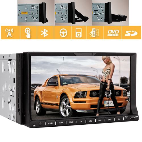 Double 2 din in dash car stereo radio dvd player gps navigation system bt audio