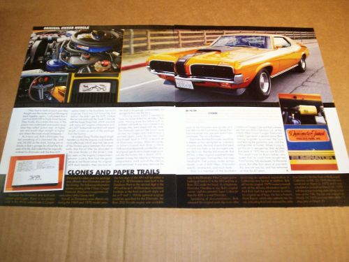 70 1970 mercury 428 scj cougar eliminator magazine article