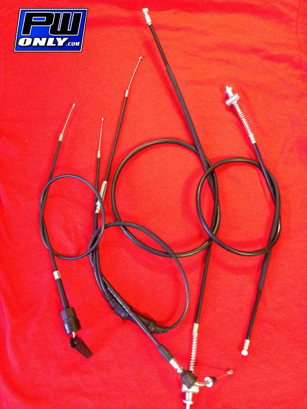 Yamaha pw 50 pw50 cable kit throttle choke front and rear brake cables  new