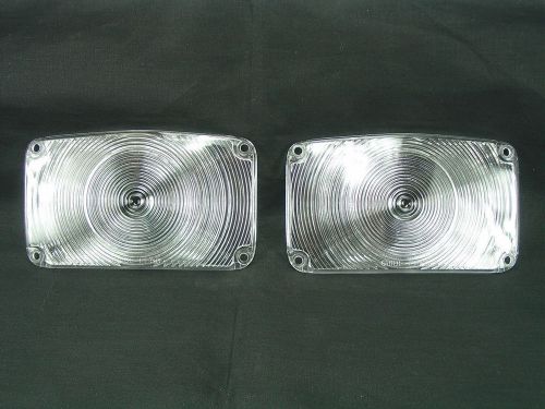 1956 chevrolet front park light, turn signal lens set (pair)&#034;guide&#034; show quality