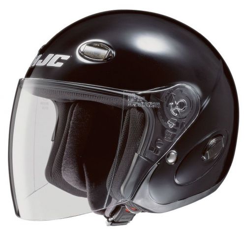 Hjc black cl-33 motorcycle 3/4 helmet open face