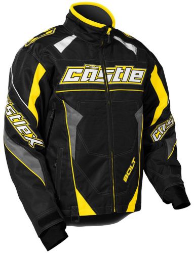 Castle x racewear bolt g4 mens snowmobile jacket yellow