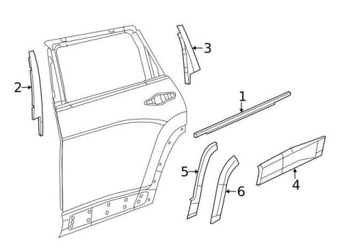 Genuine 2014-2016 jeep cherokee molding 1yw34rxfab