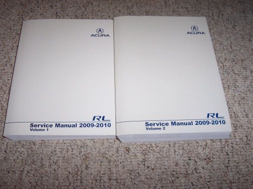 2009 acura rl sedan factory shop service repair manual 2 book set 3.7l v6 2010
