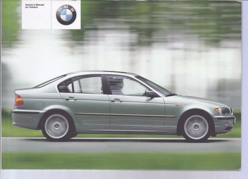 2001 bmw 320 i 325 i 251 xi  330 i 330 xi owners manual 3 sedan  w/case