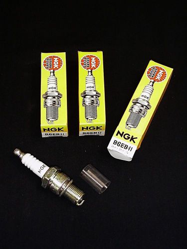 Ngk b6eb-11 spark plugs new lot of 3 boat plugs nib nos