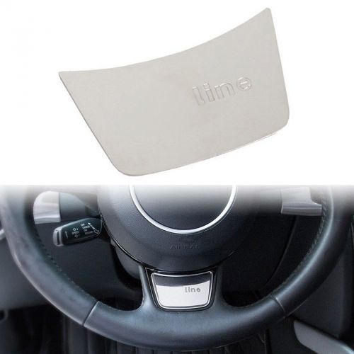 Car styling line symbol aluminum auto steering wheel decorative sticker for audi