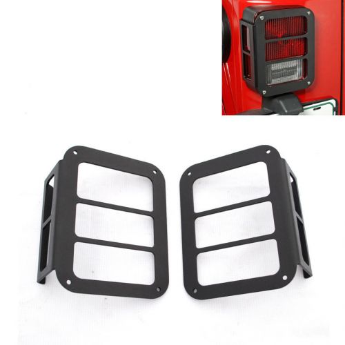 2pcs auto black rear light lamp cover taillight guards for wrangler jk 07 -2015