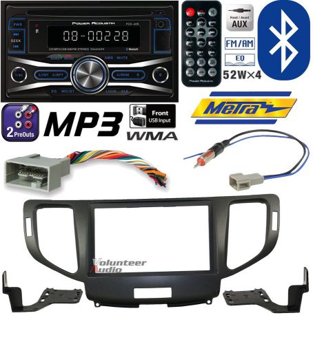 Power acoustik double din bluetooth radio install kit harness