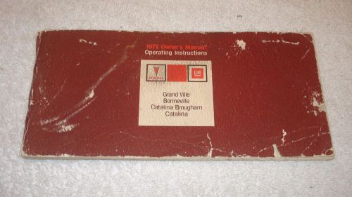 1972 pontiac grand ville bonneville catalina owner&#039;s manual