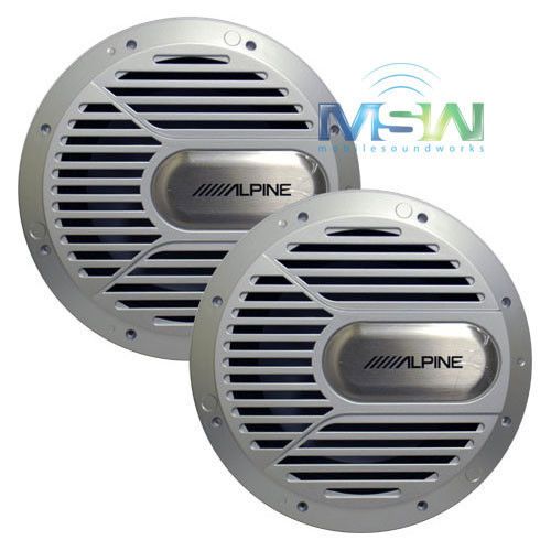 (2) *new* alpine® swr-m100 10&#034; type-r marine audio boat subwoofers subs *pair*