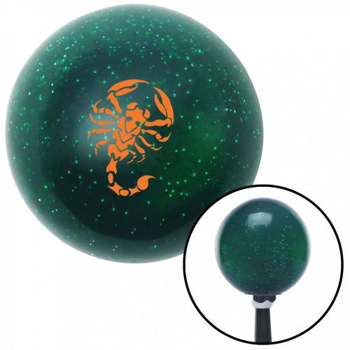 Orange scorpion green metal flake shift knob  with 16mm x 1.5 insert sprint car