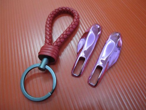 2p cpurple key remote fob cover case trim + rd pu key chain for porsche panamera