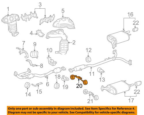 Toyota oem 2012 avalon exhaust-muffler w/tpipe rear support right 175740p010