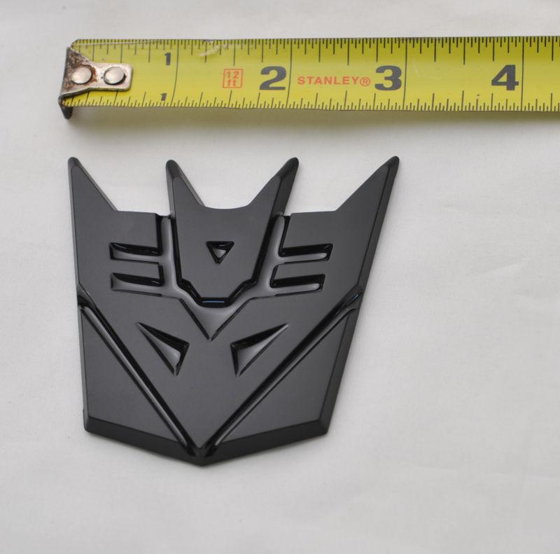3" transformers decepticon 3d black emblem new